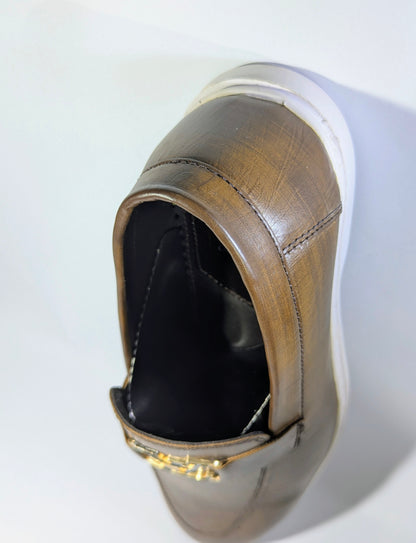 Premium Brown Bit Loafers Elegant  Shoes.