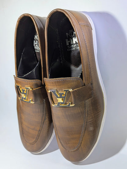 Premium Brown Bit Loafers Elegant  Shoes.